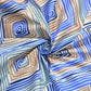 Blue & Brown Geometric Print King Size Fitted Bedsheet with 2 Pillow Covers