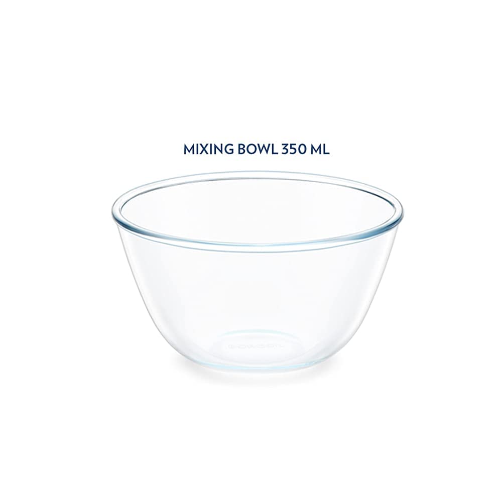 Borosil - Mixing Bowl Microwave Safe Borosilicate Glass 350 ML Transparent - Ghar Sajawat