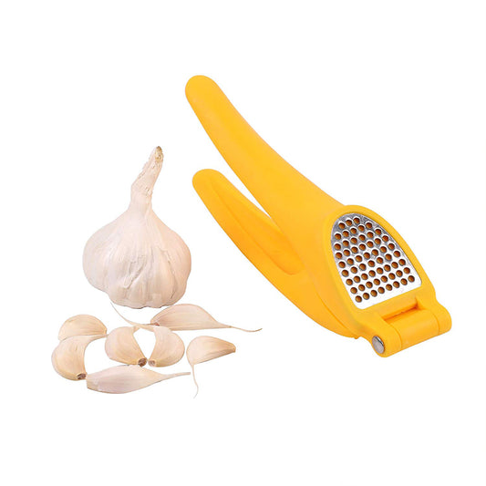 Classy Touch - Garlic Crusher Stainless Steel With ABS Plastic Handle Crusher Yellow - Ghar Sajawat