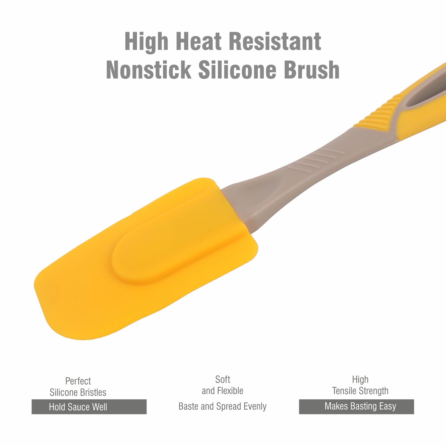 Classy Touch - Silicon Spatula With Silicone Handle Yellow - Ghar Sajawat