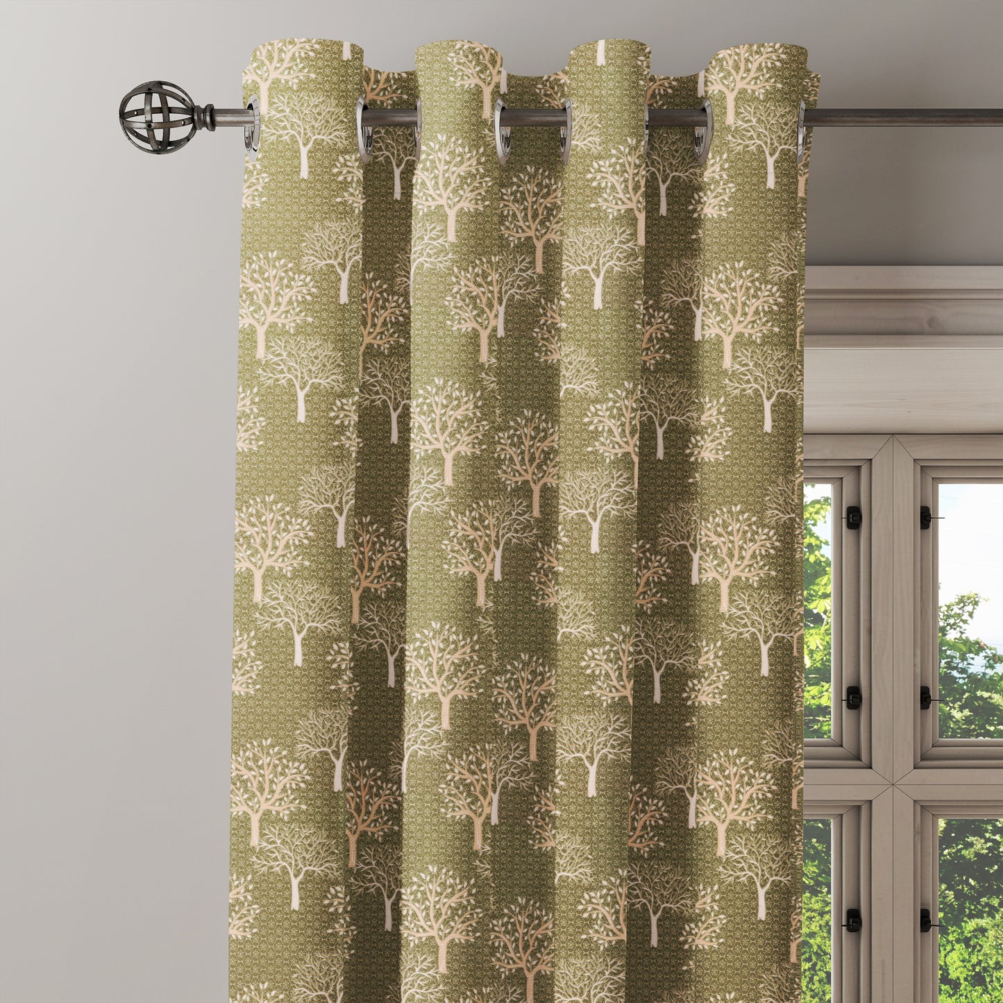 Curtain Street - Heavy Print 101 Green