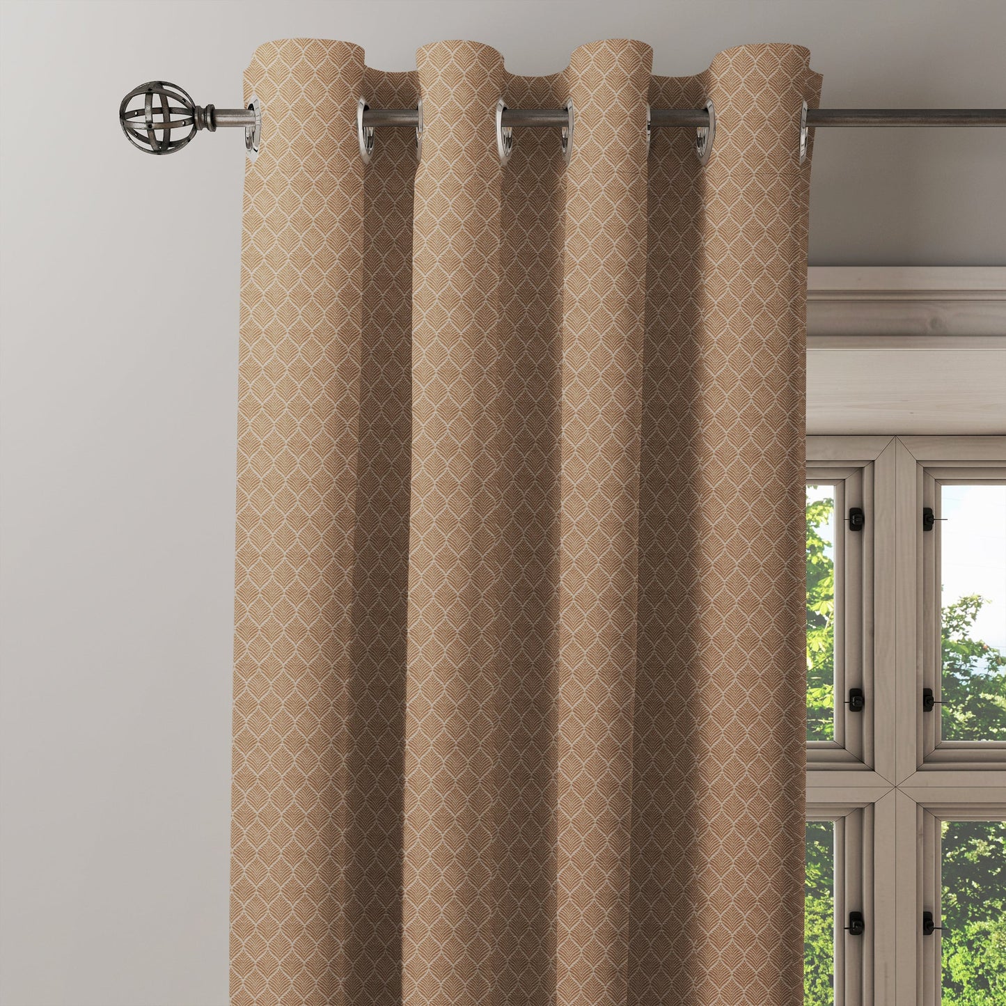 Curtain Street - Twinkle Geometric Curtain (3804) Mustard