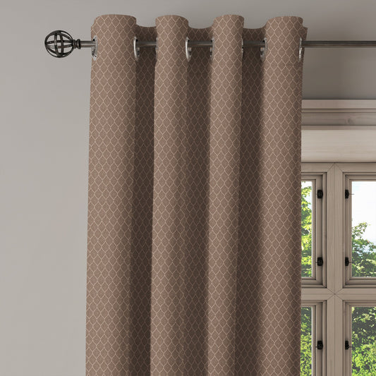 Curtain Street - Twinkle Geometric Curtain (4503) Brown