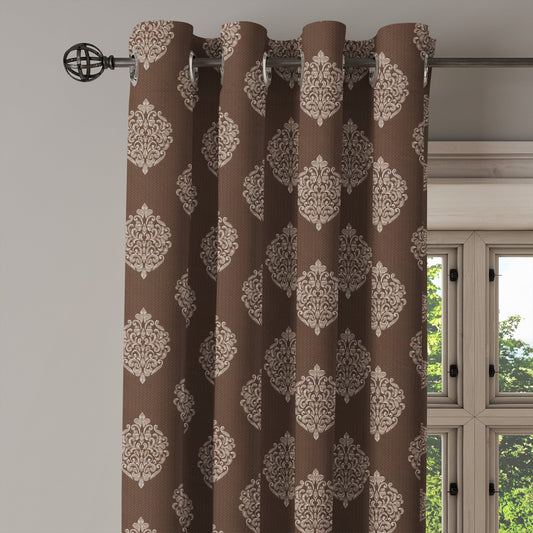 Curtain Street - Twinkle Medallion Curtain (3804) Brown