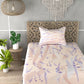 Pink & Purple 160 TC Single Bedsheet with 1 Pillow Covers