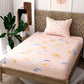 Light Pink Abstract Print Pure Cotton Single Bedsheet with 1 Pillow Cover