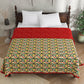 Red & Beige Floral Print AC Room 120 GSM  Cotton Double Bed Dohar
