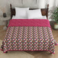 Pink & Blue Floral Print AC Room 120 GSM  Cotton Double Bed Dohar