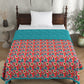 Blue & Red Floral Print AC Room 120 GSM  Cotton Single Bed Dohar