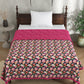 Pink & Blue Floral Print AC Room 120 GSM  Cotton Single Bed Dohar
