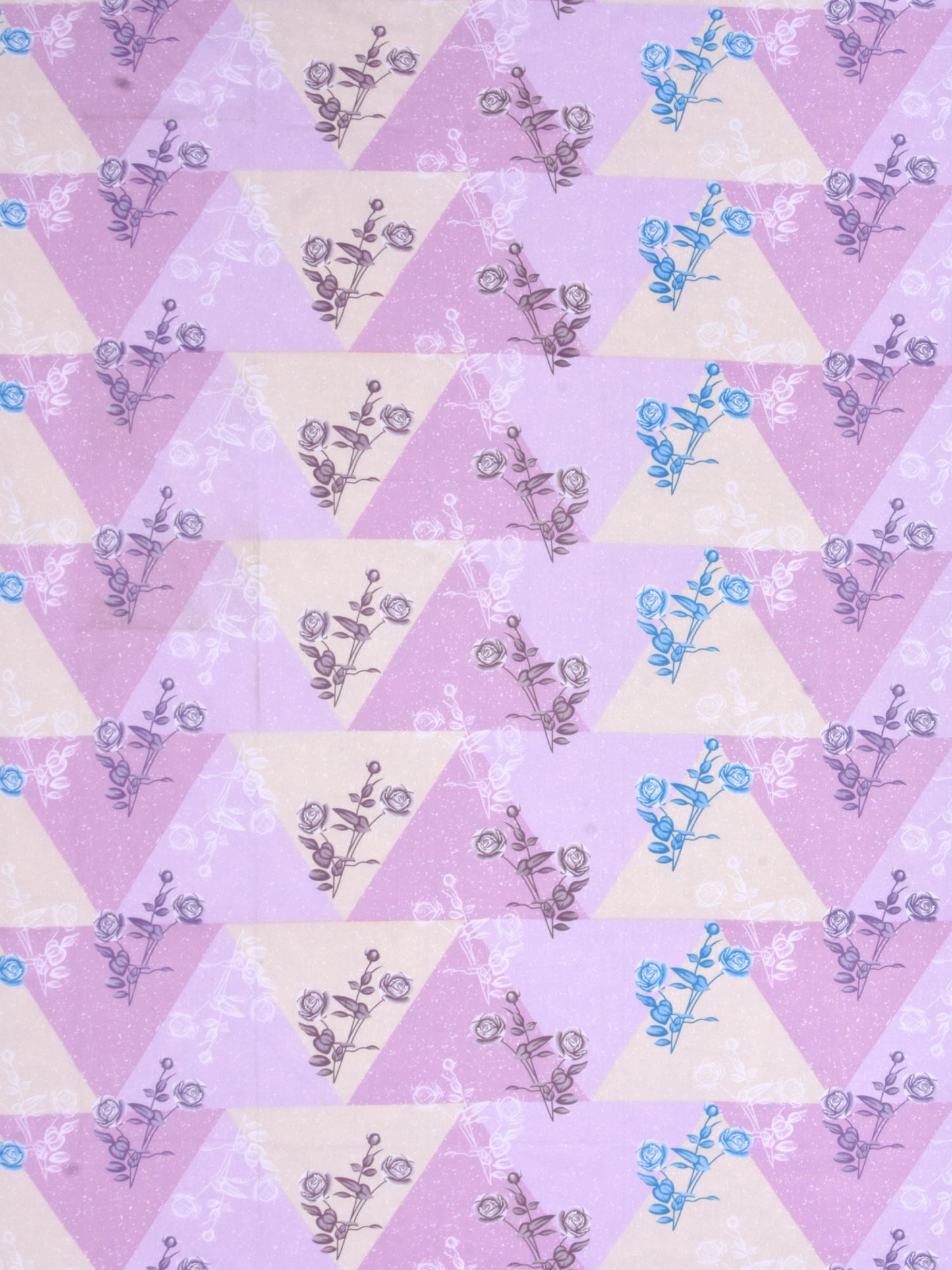 Purple Floral Print 100% cotton Bedsheet