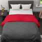 Red & Grey Reversible Microfiber Double comforter for Mild Winter