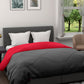Red & Grey Reversible Microfiber Double comforter for Mild Winter