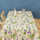 Botanical Print Off White Cotton Table Cover