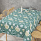 Keattle and Cup Print Green Colored Cotton Table Cover