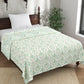 Light Green Ethnic Motifs AC Room 120 GSM Single Bed Dohar