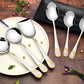 Fns - Imperio Serving Spoon Set Of 6Pcs Gold - Ghar Sajawat