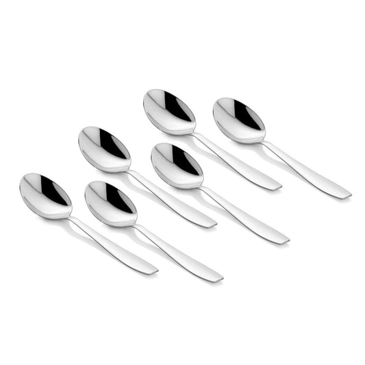 Montavo - Rio Dessert Spoon Set Of 6Pcs Silver - Ghar Sajawat