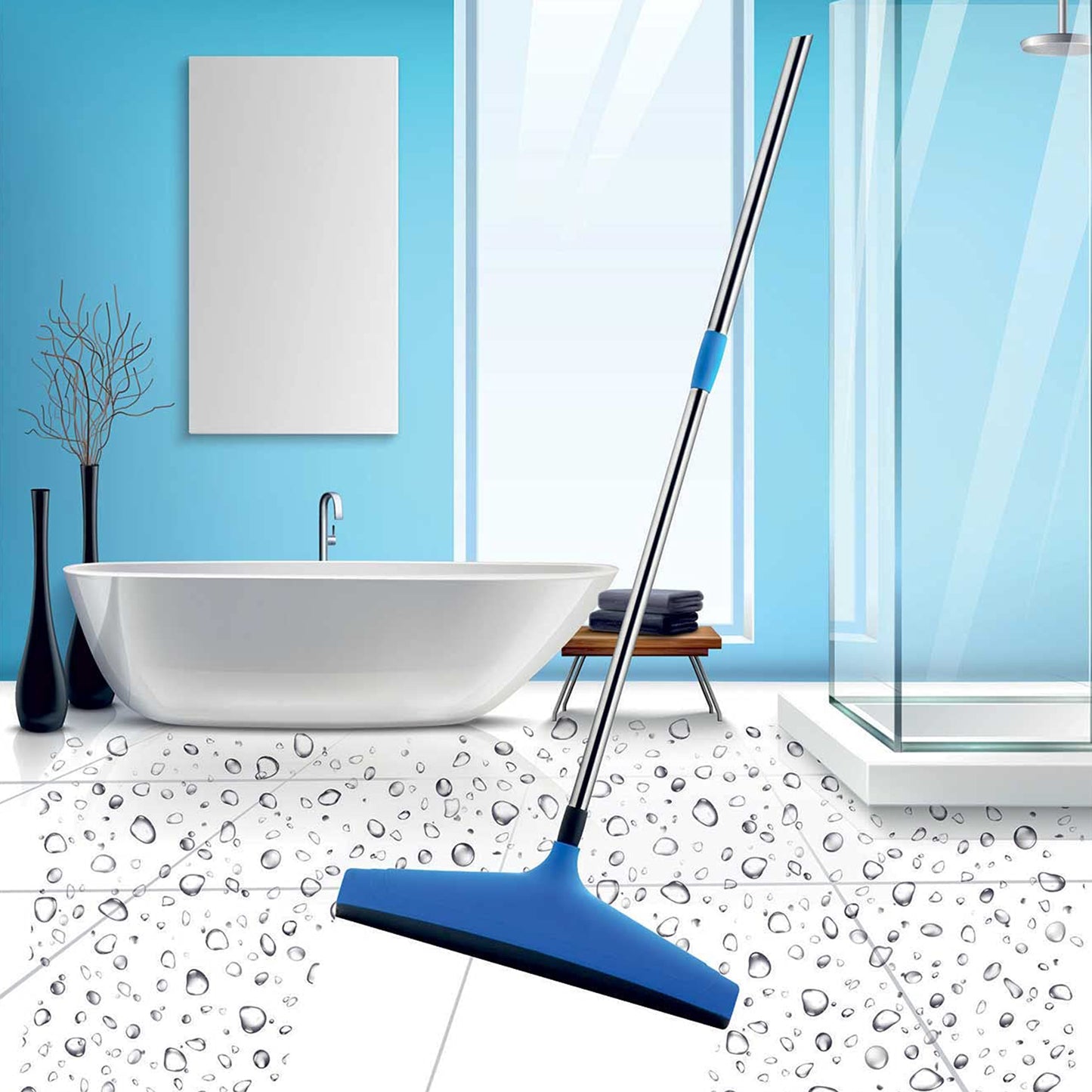 Signoraware - Handy Telesopic Bathroom Wiper 12" (Sw-6404) Multicolor - Ghar Sajawat