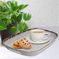 Stehlen - Handy Tray Ova Medium Assorted Design Melamine BPA Free FDA Approved Serving Tray 19052 Crackle Brown - Ghar Sajawat