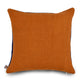 Blue and Orange Hemp Floral Hand Embroidered Cushion Cover