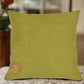 Olive Green and Brown Hemp Floral Hand Embroidered Cushion Cover