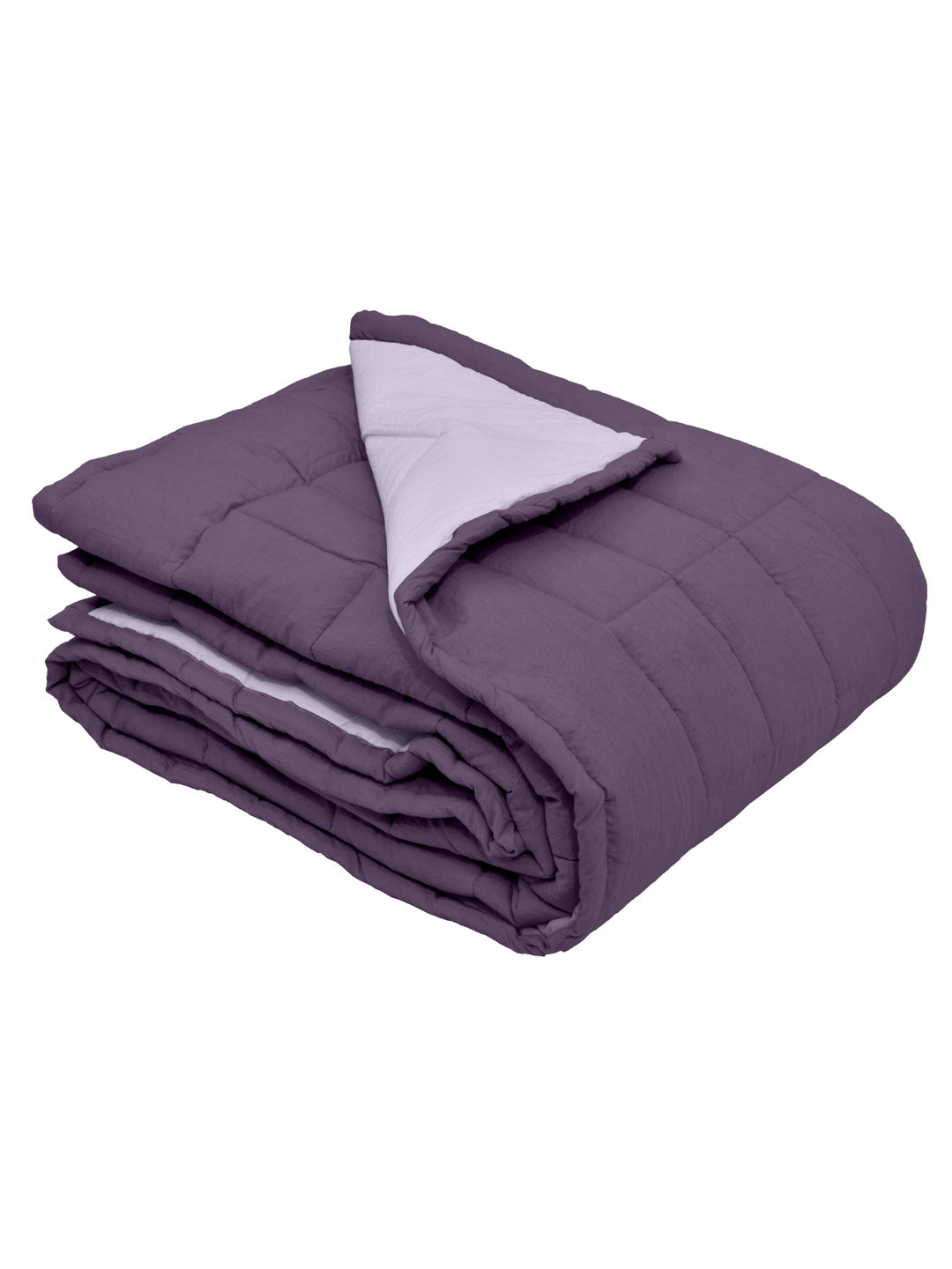 Vintage Violet & Lavender Fog Cambric Cotton Reversible Dohar - Double