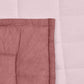 Light Mahogany & mauve Chalk Cambric Cotton Reversible Dohar - Single