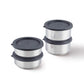 Borosil - Carry Fresh Stainless Steel Insulated Lunch Box Set Of 4Pcs (2Pcs-280ML+2Pcs-180ML) Black - Ghar Sajawat