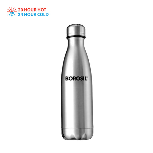 Borosil - Hydra Bolt Thermosteel Bottle 500ML Silver - Ghar Sajawat
