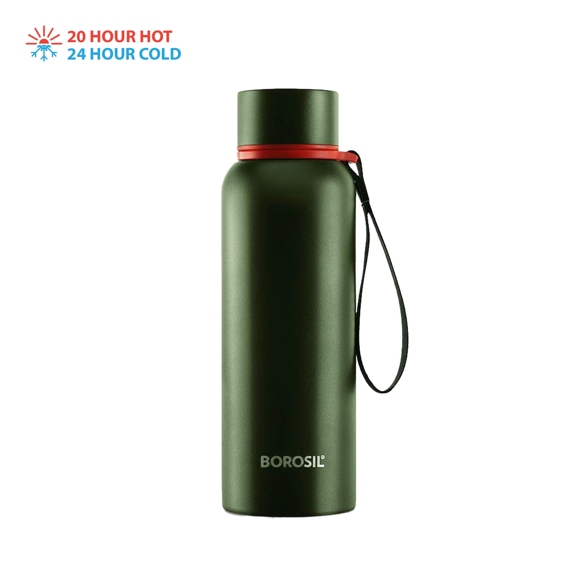 Borosil - Hydra Trek Thermosteel Bottle 500ML Green - Ghar Sajawat
