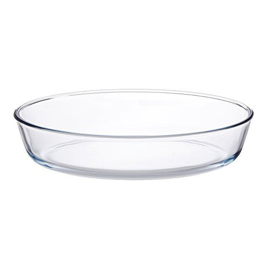 Borosil - Oval Dish Microwave Safe Borosilicate Glass 2.2 Ltr Transparent - Ghar Sajawat