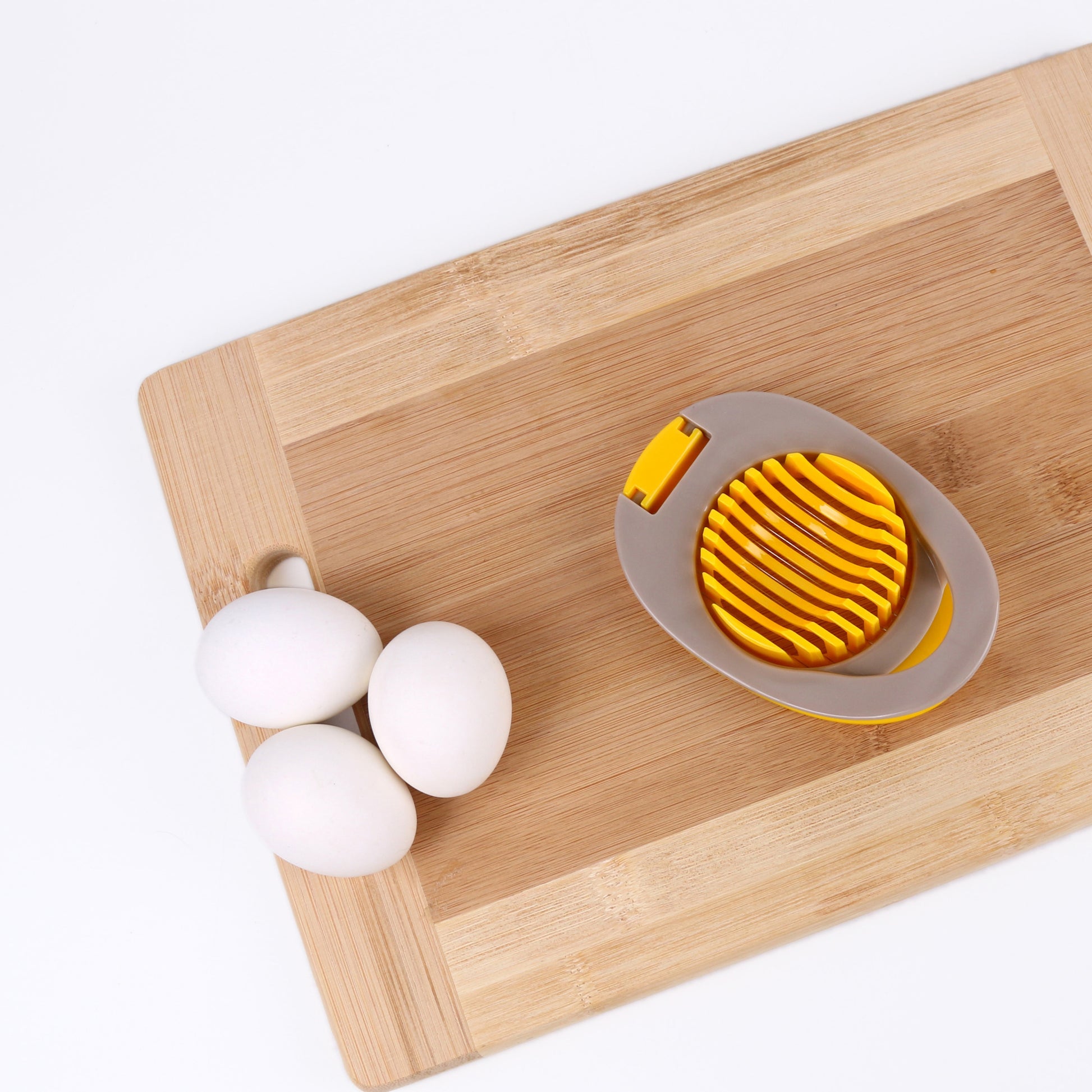 Classy Touch - Egg Slicer Boiled Egg Slicer with Stainless Steel Yellow - Ghar Sajawat