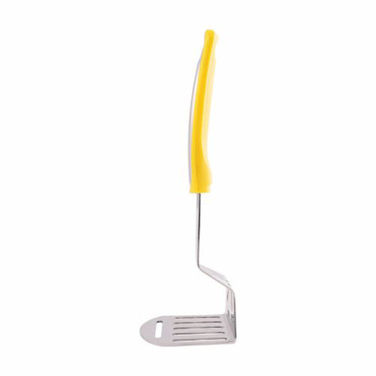 Classy Touch - Potato And Veg Masher Stainless Steel With ABS Plastic Handle Yellow - Ghar Sajawat