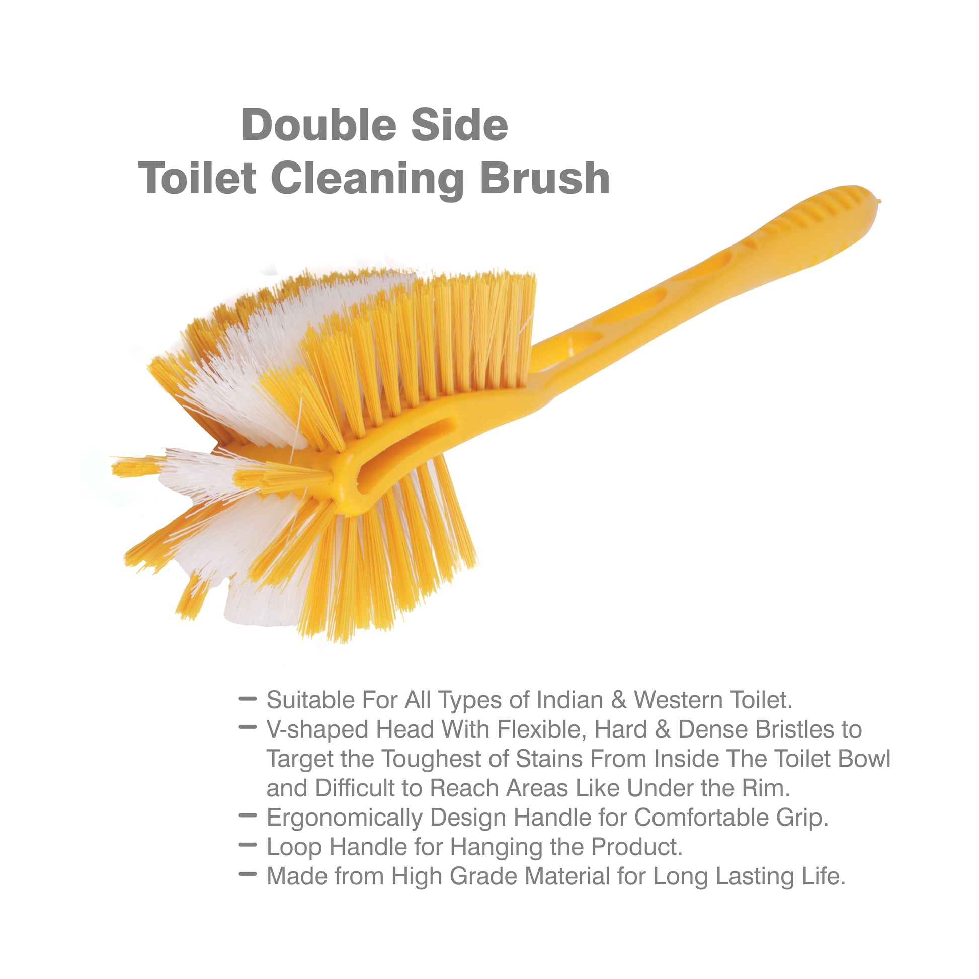 Classy Touch - Toilet Long Brush (Ct-0145) Yellow - Ghar Sajawat