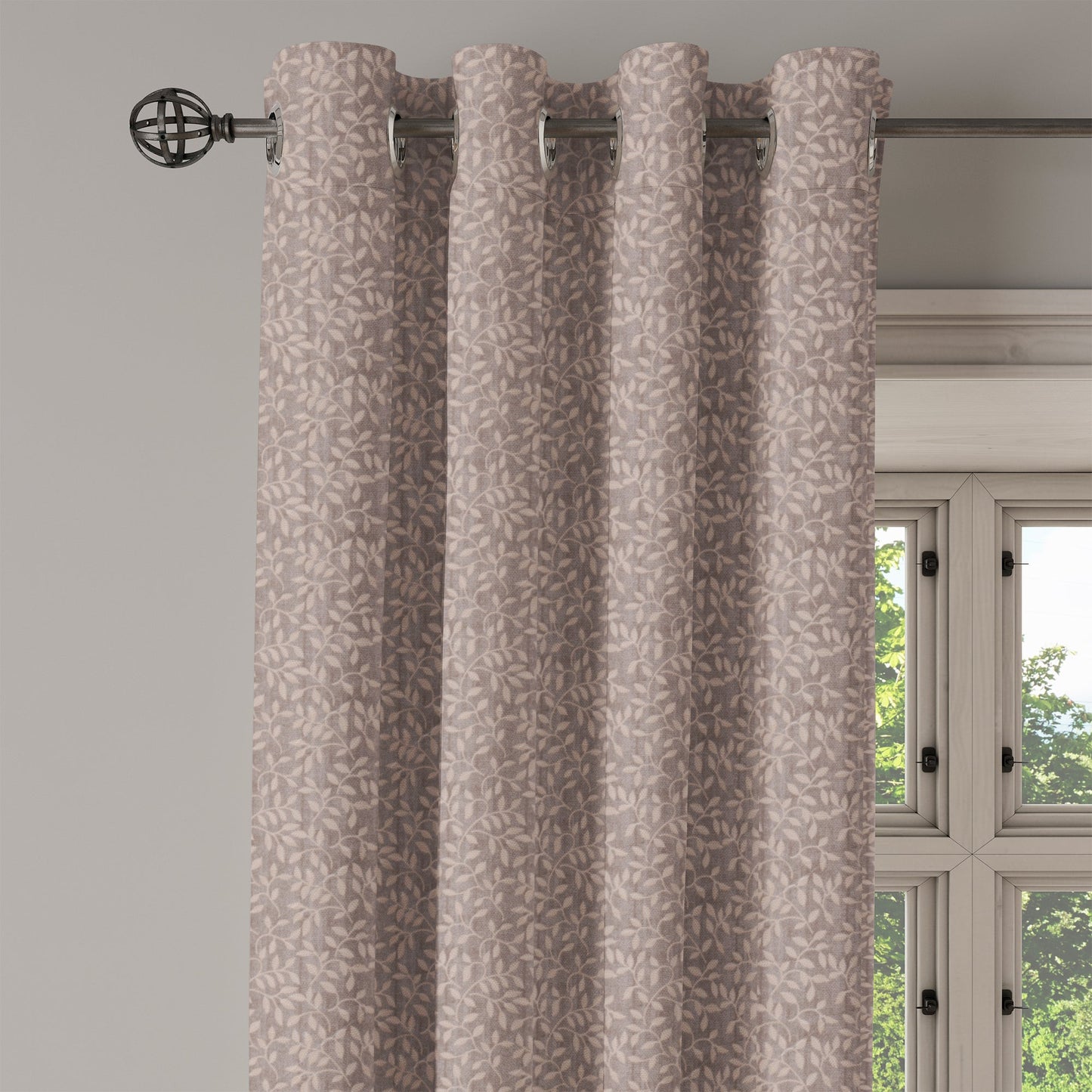 Curtain Street - Florida Texture Curtain (00101) Coffee