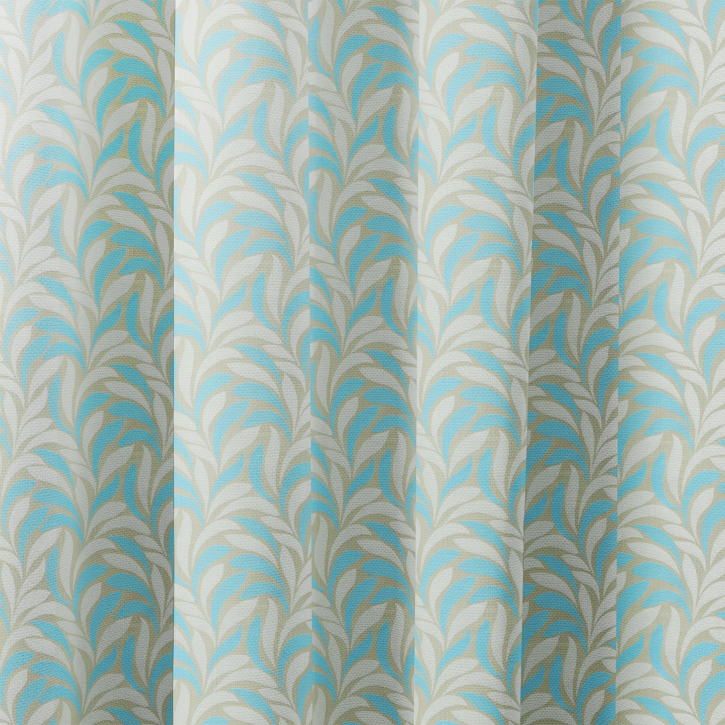 Curtain Street - Irish Leaf Curtain (75006-006) Sky Blue
