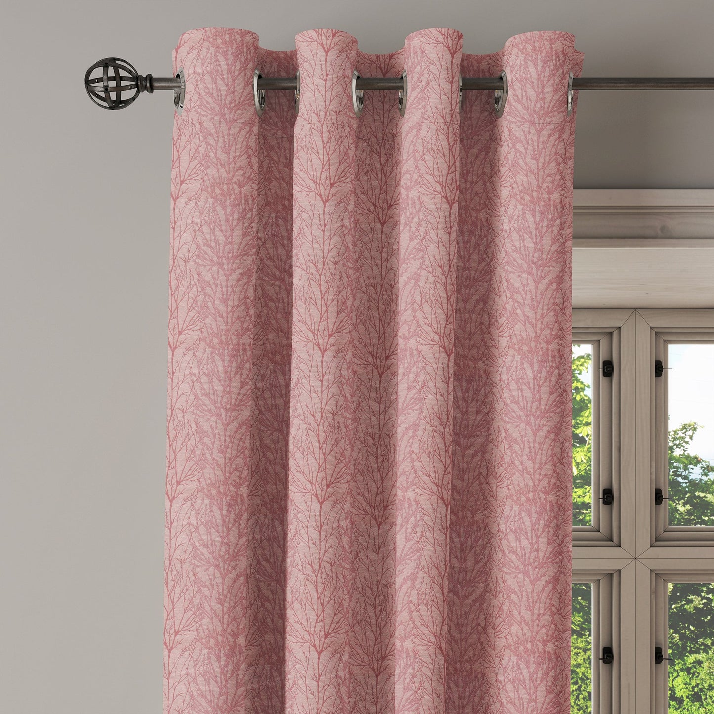 Curtain Street - Solaris Tree Bush Curtain (00113-V2-017) Pink