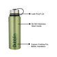 Dubblin - Turbo Thermosteel Bottle 1100ML Green - Ghar Sajawat