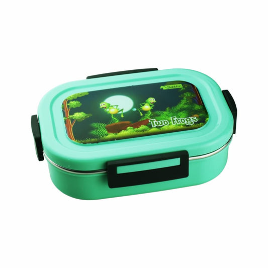 Dubblin - Twinkle Stainless Steel Lunch Box 1Pcs (1Pcs-750ML) Green Two Frogs - Ghar Sajawat