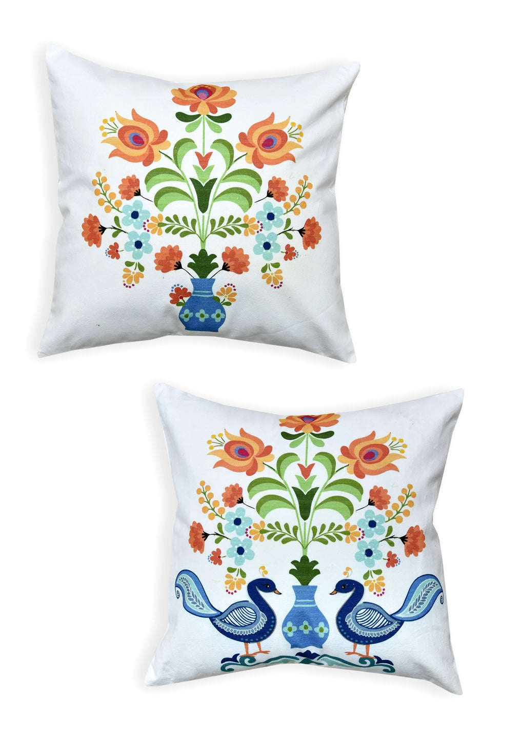 Peacock Print Set of 2 Cushion Cover