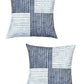 Indigo Lines Print Set of 2 Cushion Cover