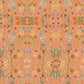 Orange Floral Print Single Bedsheet with 1 Pillow Cover