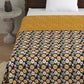 Brown & Navy Blue Floral Print AC Room 120 GSM  Cotton Single Bed Dohar