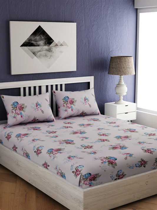 Floral Printed 100% Cotton Bedsheet Set