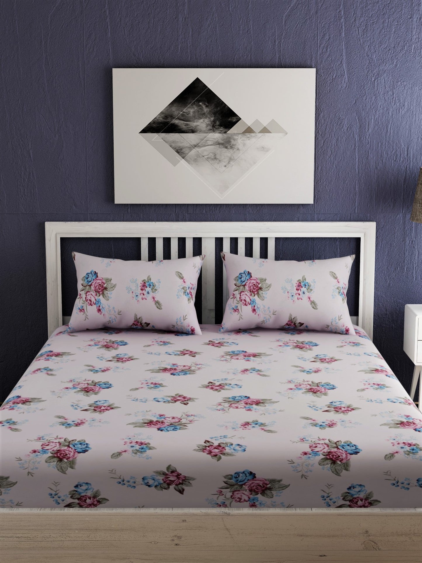 Floral Printed 100% Cotton Bedsheet Set