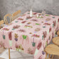 Peach and Pink Pot Printed Table Cover