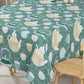 Keattle and Cup Print Green Colored Cotton Table Cover