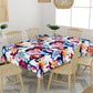 Water Color Floral Print 6 Seater Table Cover