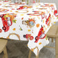 Multi Colored Vegetable Print Table 6 Seater Cover
